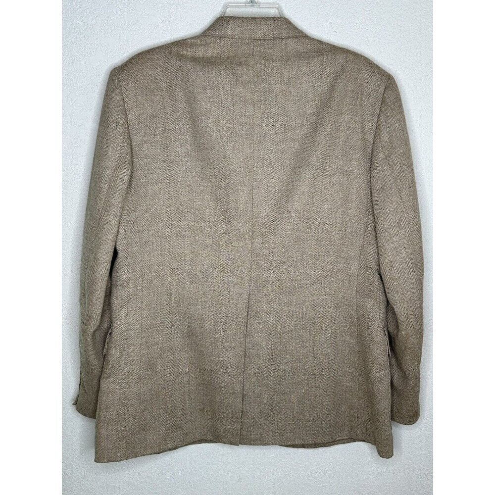 Vintage Linen Silk Blazer Mens 42 Cambridge Classics Mervyns Jacket Sport Coat - Picture 2 of 15